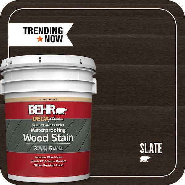 5 gal. #ST-102 Slate Semi-Transparent Waterproofing Exterior Wood Stain