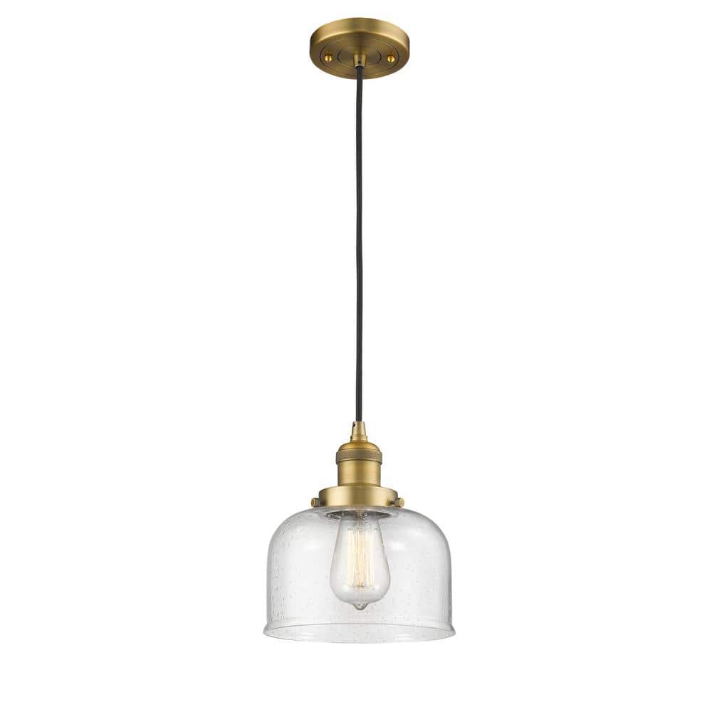 Brushed Brass and Glass Mini Pendant Light