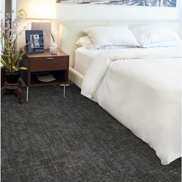 Ferndale Twilight Blue 13.2 ft. 44 oz. Polyester Pattern Carpet - Installation Required