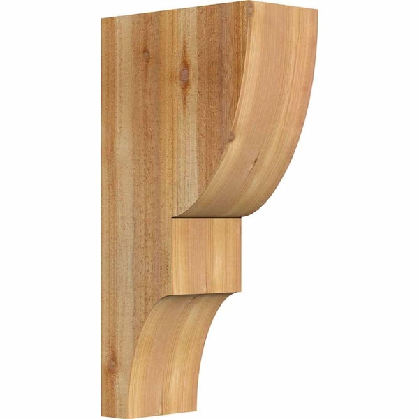 Ekena Millwork 6 in. x 12 in. x 24 in. Western Red Cedar Ridgewood Rough Sawn Corbel