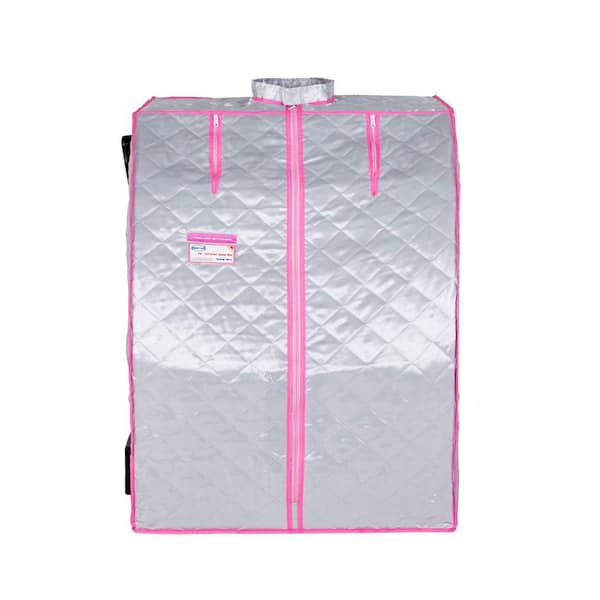 Unbranded 1-Person Half Body Silver Infrared Sauna Tent for Spa Detox at Home Foldable Tent Easy to Install with FCC Certification
