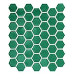 Restore Green 10 in. x 12 in. Glazed Ceramic Hexagon Mosaic Tile (0.81 sq. ft./each)