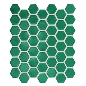 Restore Green 10 in. x 12 in. Glazed Ceramic Hexagon Mosaic Tile (9.72 sq. ft./Case)