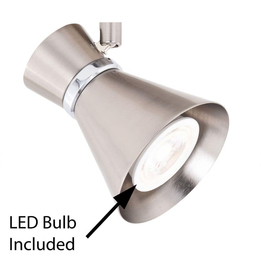 Alto 4-Light Brushed Nickel & Chrome Adjustable Directional Ceiling Light