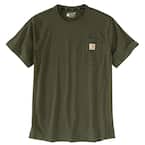 Men's Medium Basil Heather Cotton/Polyester Force Relaxed Fit Midweight Short Sleeve Pocket T-Shirt