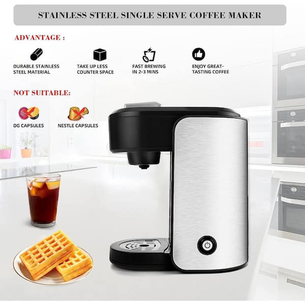 Single Serve Coffee Maker, One Button Operation with Auto Shut-Off For  Coffee