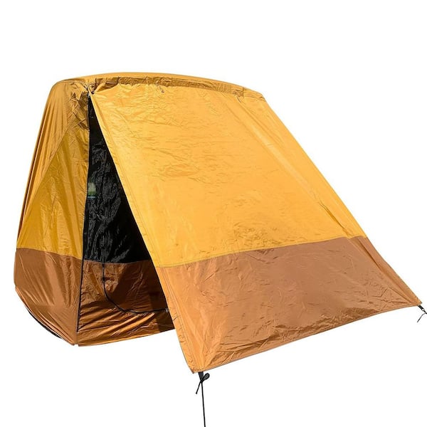 Phewnyzo 2 Person Camping Tent with Sun Shade, Privacy Shelter, Easy Setup, Waterproof, UPF 50 plus , Yellow