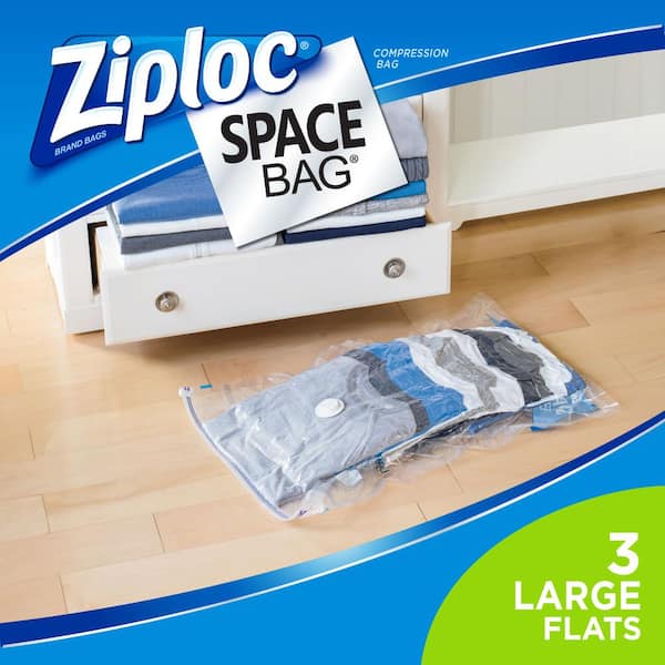 Ziploc Space Bag Organizer SetClear 1 Jumbo Tote 4 Large Flat Bags 5 ct   Walmartcom  Space bags Large storage bags Bag storage