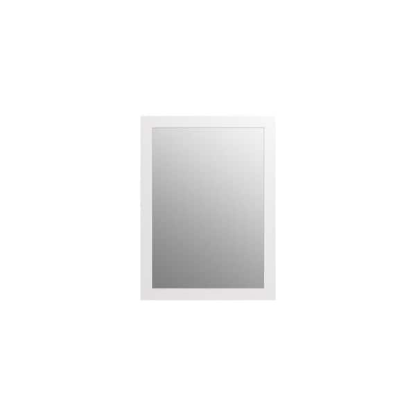 KOHLER Tresham 23.5 in. W x 32 in. H Framed Bathroom Vanity Mirror in Linen White