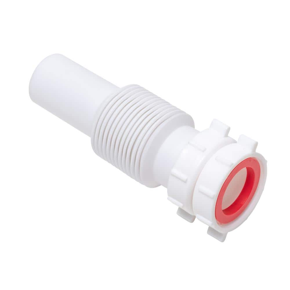 OATEY Form N Fit 1-1/4 in. White Plastic Slip-Joint Sink Drain ...