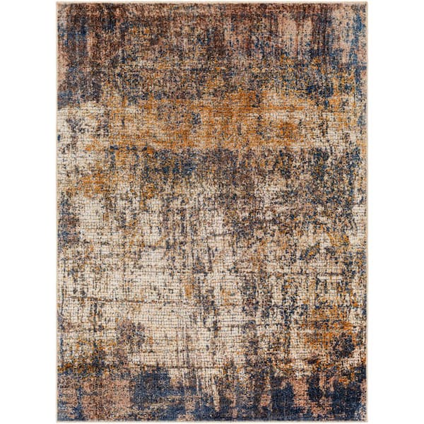 Livabliss Jefferson Dark Brown Modern 5 ft. x 7 ft. Indoor Area Rug