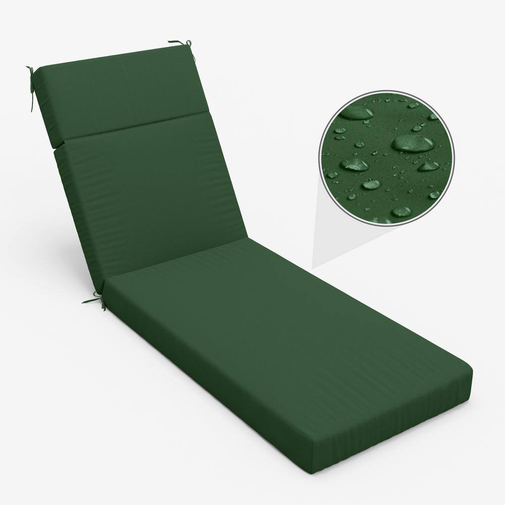 80 in. x 26 in. x 4 in. Outdoor Water-Resistant Replacement Chaise Lounge Seat Cushion Green price history on PriceWatchPro