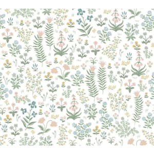 Menagerie Garden Blush Multicolor Peel and Stick Wallpaper