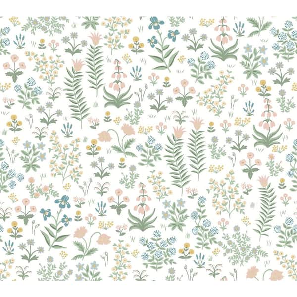 RIFLE PAPER CO. Menagerie Garden Blush Multicolor Peel and Stick Wallpaper