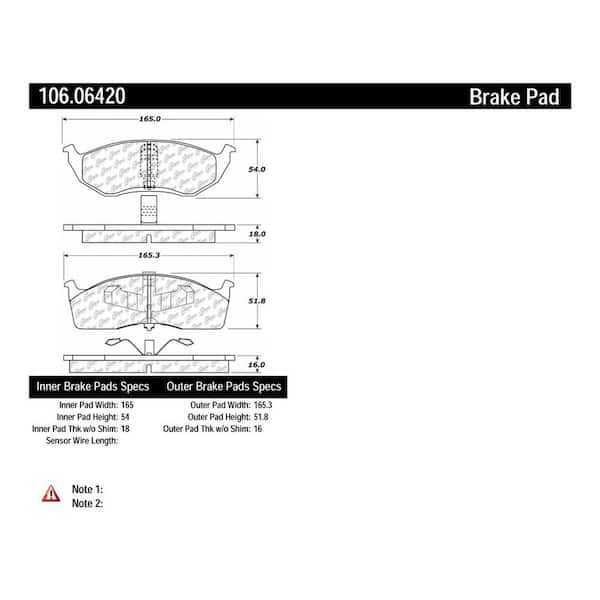 Centric Parts Disc Brake Pad Set 2005 Dodge Neon 2.4L