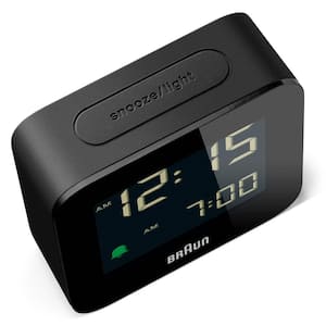 Digital Travel Alrm Clock, Snooze, Compact, Negative LCD Display, Quick Set, Beep Alarm, Black