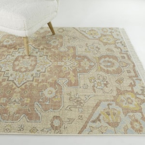 Carius Ivory 5 ft. x 7 ft. Oriental Area Rug