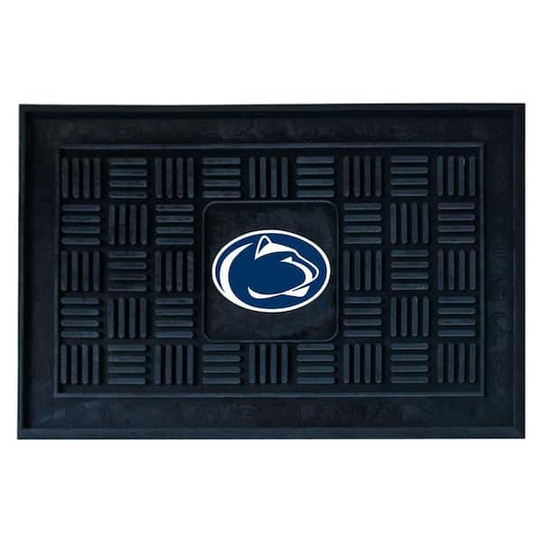 FANMATS NCAA Penn State Black Rectangular 19.5 in. x 31.25 in. Outdoor Vinyl Medallion Door Mat