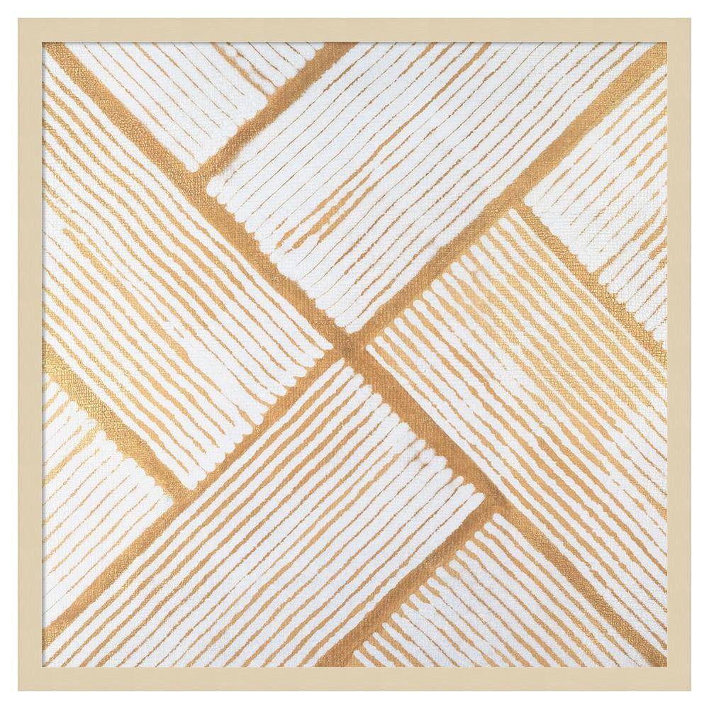Goldenrod Corduroy I by Vanna Lam 25 in. W x 25 in. H. Wood Framed Wall Art Print Framed in Brown price history on PriceWatchPro