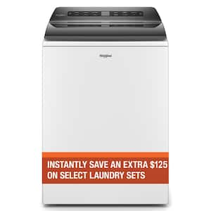 4.7 cu. ft. Top Load Washer with Agitator, Adaptive Wash Technology, Quick Wash Cycle and Pretreat Station in White