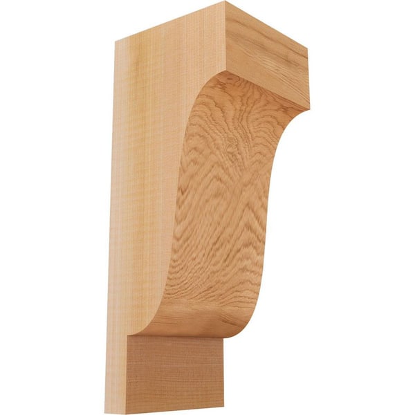 Ekena Millwork 5-1/2 in. x 6 in. x 14 in. Western Red Cedar Newport Smooth Corbel