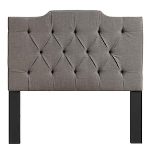 Gray Queen Size Tufted Upholstered Headboard
