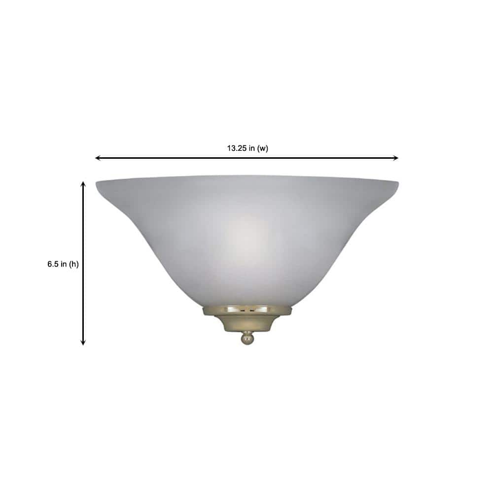 Foster Bronze and White Frosted Glass Wall Sconce