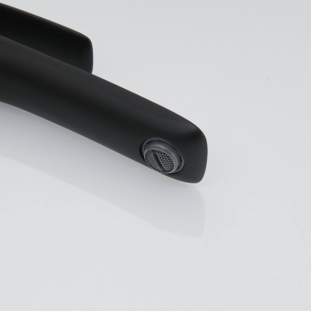 Matte Black Single Handle Vessel Sink Faucet