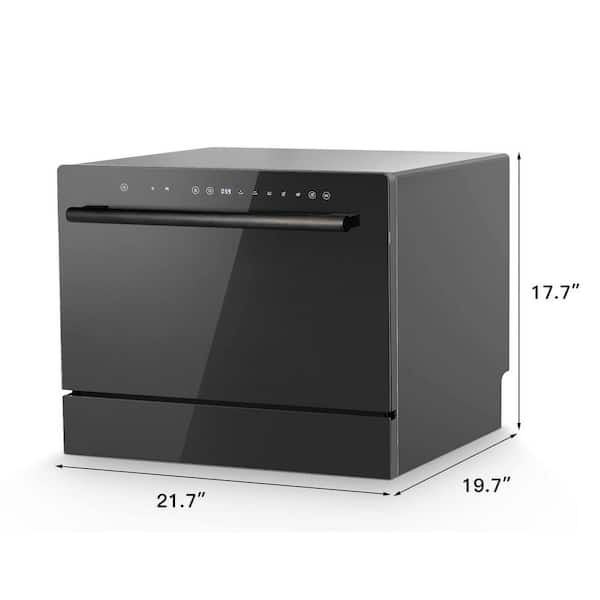 ROOMTEC 19 in. Portable Countertop Mini Dishwasher with Hot Air Dry  HD-DW02-HT - The Home Depot