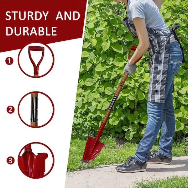 Ashman Online 46 in. Wood Handle D-Grip Carbon Steel Adjustable