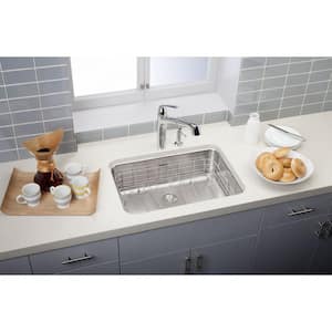 Gourmet 27 in. Undermount Single Bowl 18-Gauge Stainless Steel Kitchen Sink w/ Accessories