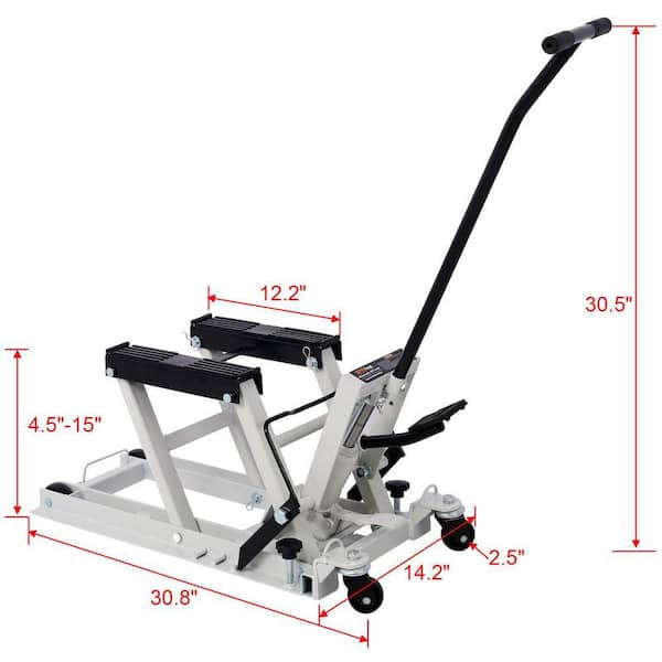 Damodpoy 1500 LBS Capacity Gray Hydraulic ATV & Motorcycle Jack