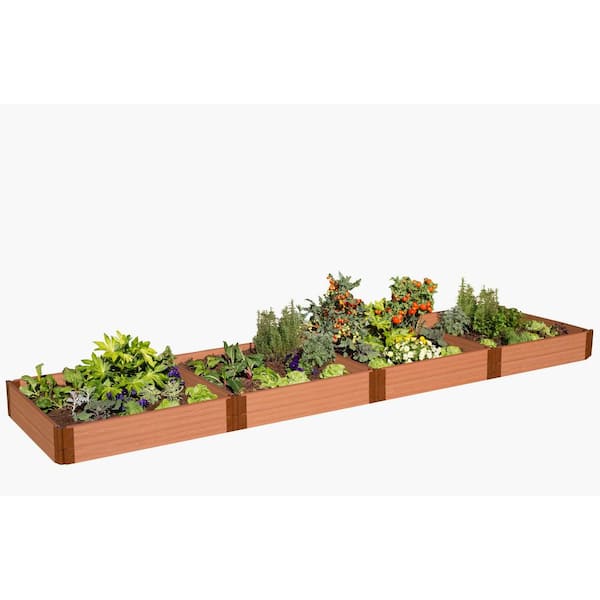 Frame It All Classic Sienna Raised Garden Bed 4' x 16' x 11" - 1" profile