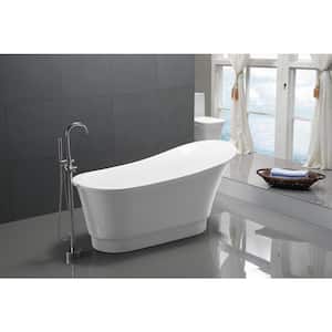Prima 67 in. L x 31 in. W Acrylic Flatbottom Non-Whirlpool Bathtub in White