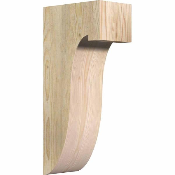Ekena Millwork 6 in. x 10 in. x 22 in. Douglas Fir Del Monte Rough Sawn Corbel