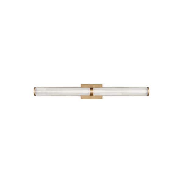 Generation Lighting Syden 36 in. 1-Light Large Satin Brass LED Vanity Light