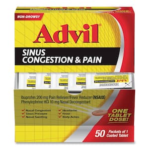 Sinus Congestion and Pain Relief (50-Packs/Box)