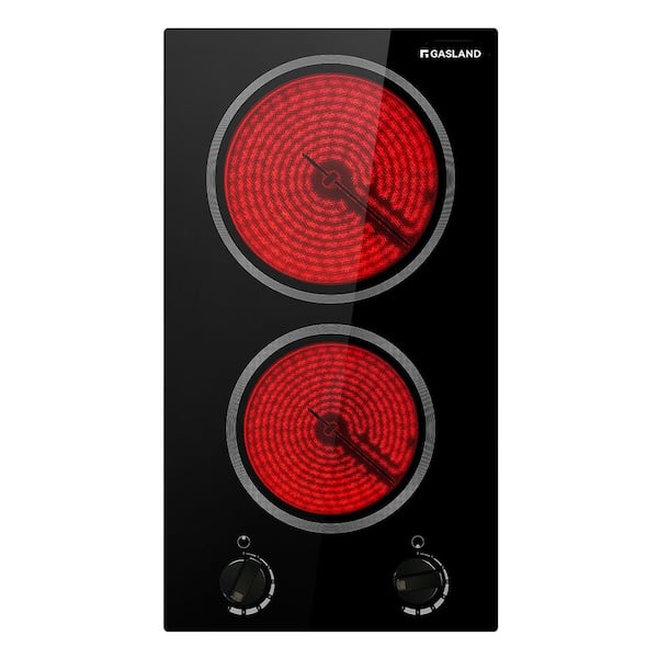 GASLAND 12 in. Smooth Radiant Electric Cooktop with 2 Elements in Black