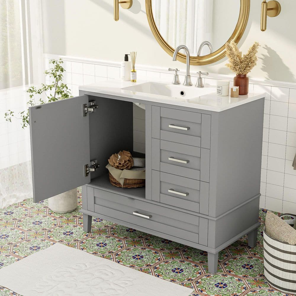 Magic Home 30 in. x 18 in. Bathroom Vanity Organizer Combo Storage ...