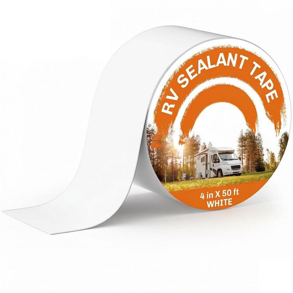 4 in. x 50 ft. Sealant Roofing Tape, RV Roof Tape for Roof Repair, Camper Trailer, Boat Sealing, Leak Repair, White price history on PriceWatchPro