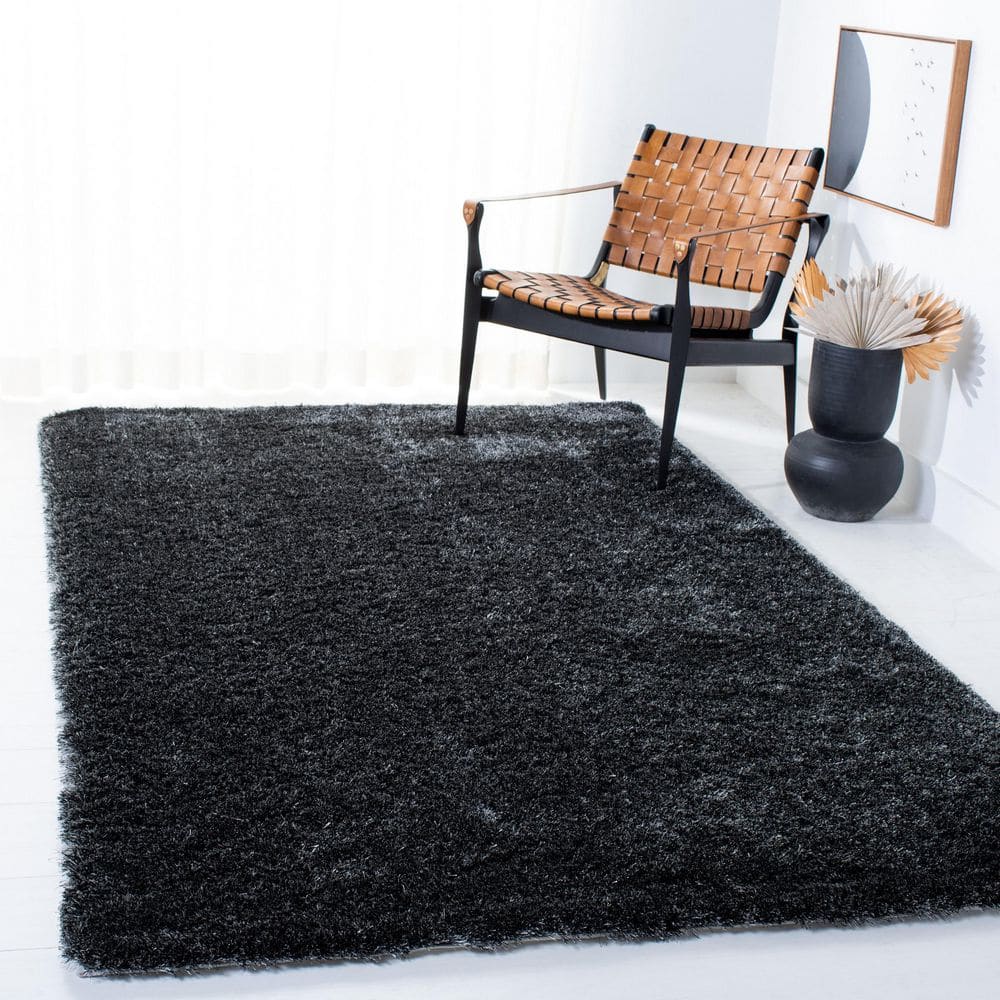 Paris Shag 6 ft. x 9 ft. Dark Gray Solid Flokati Area Rug price history on PriceWatchPro
