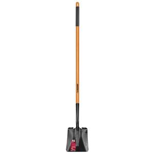 47 in. L Wood Handle Carbon Steel Transfer Shovel with Grip