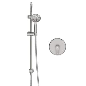 Shower Series 6-Spray Multi-Function Deluxe Wall Bar Shower Kit with Hand Shower in Brushed Nickel (Valve Included)