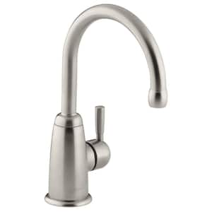 Wellspring Single Handle Bar Faucet with Contemporary Design in Vibrant Brushed Nickel