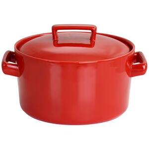 Crock-Pot Denhoff Ribbed 8 in. Square Stoneware Nonstick Casserole Dish in  Red 986100817M - The Home Depot