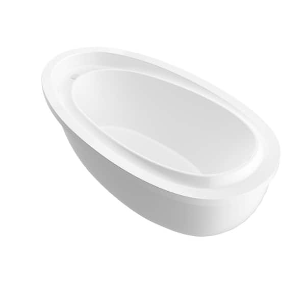 Universal Tubs Mystic 5 9 Ft Reversible Drain Bathtub In White Hd3871bs The Home Depot