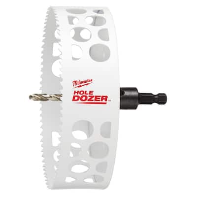 6 in. Hole Dozer Bi-Metal Hole Saw with 3/8 in. Arbor and Pilot Bit