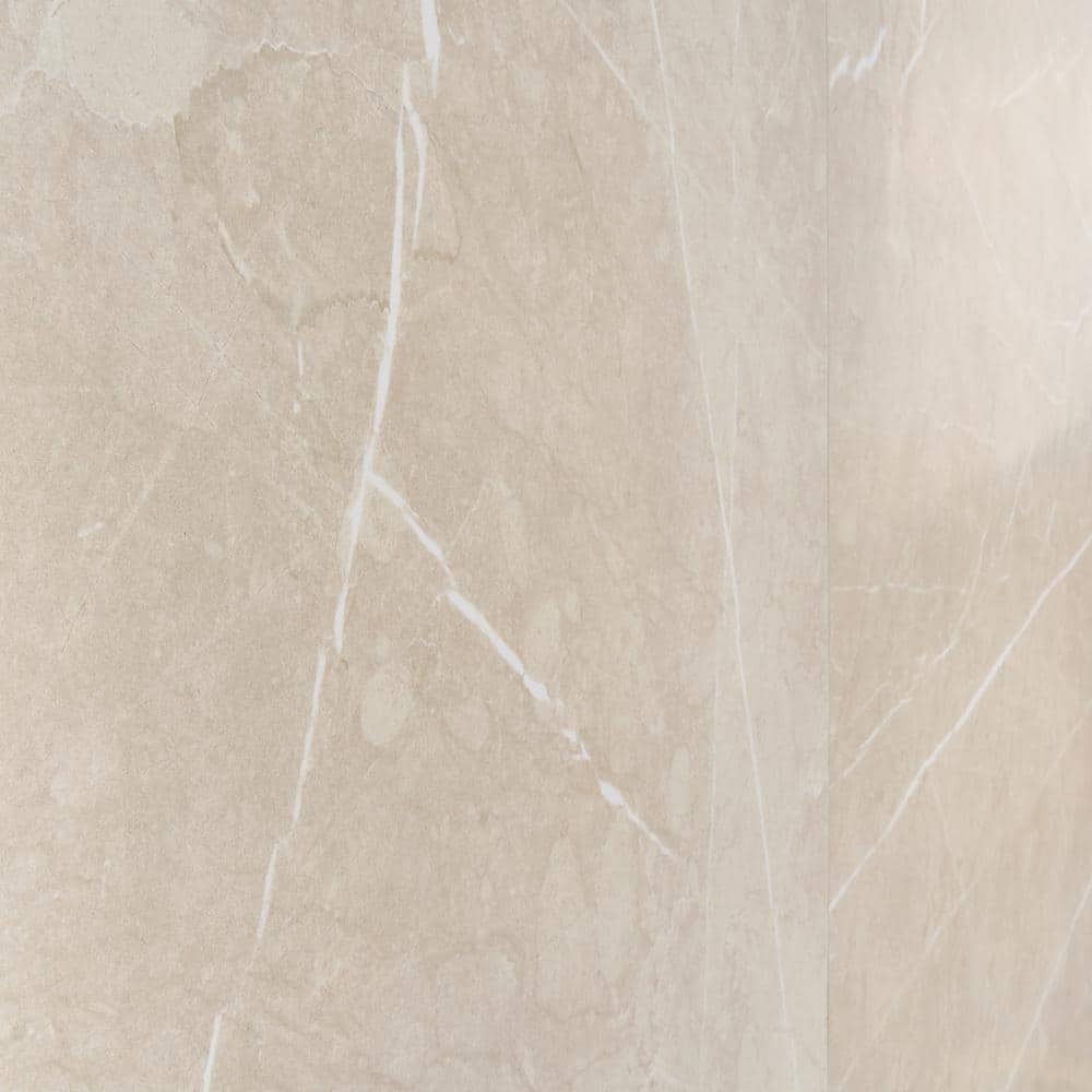 Cream Marble Look Satin Porcelain Large Format Tile