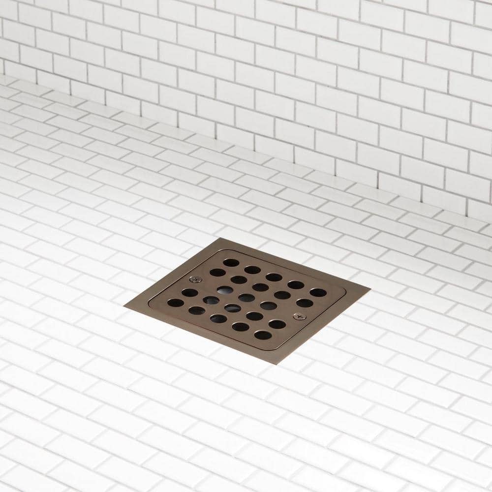 Menlo 2 in. or 3 in. PVC Drain with Square Oil Rubbed Bronze Tile-In Strainer price history on PriceWatchPro