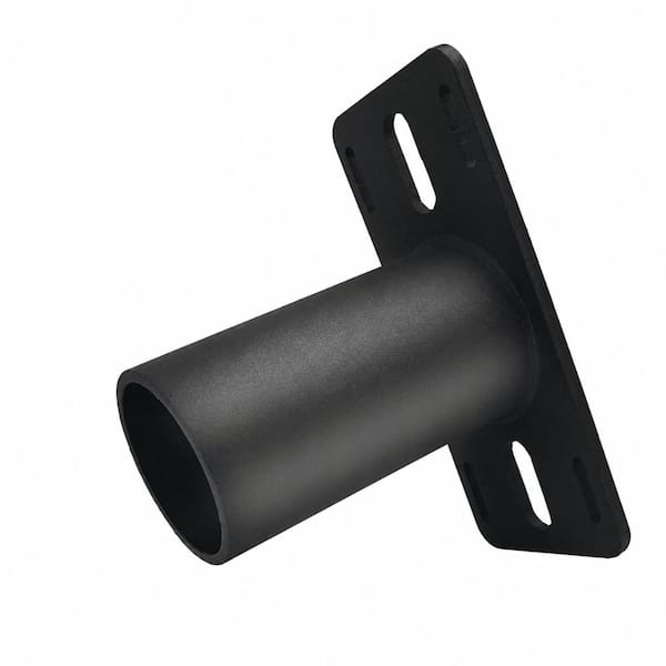Tenon Slip Fitter Adapter 90-Degree 2-3/8 in. Rustproof Black Steel Bracket for LED Barn Shoebox Parking Lot Lights